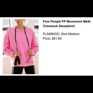 Hot Pink Free People Crewneck